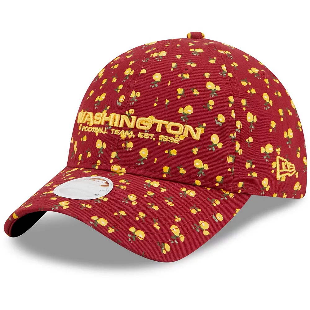 Women's New Era Burgundy Washington Football Team Floral 9TWENTY Adjustable Hat 1 Women's New Era Burgundy Washington Football Team Floral 9TWENTY Adjustable Hat