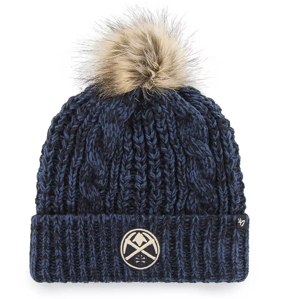 Women's '47 Navy Denver Nuggets Meeko Cuffed Knit Hat With Pom 1 Women's '47 Navy Denver Nuggets Meeko Cuffed Knit Hat With Pom