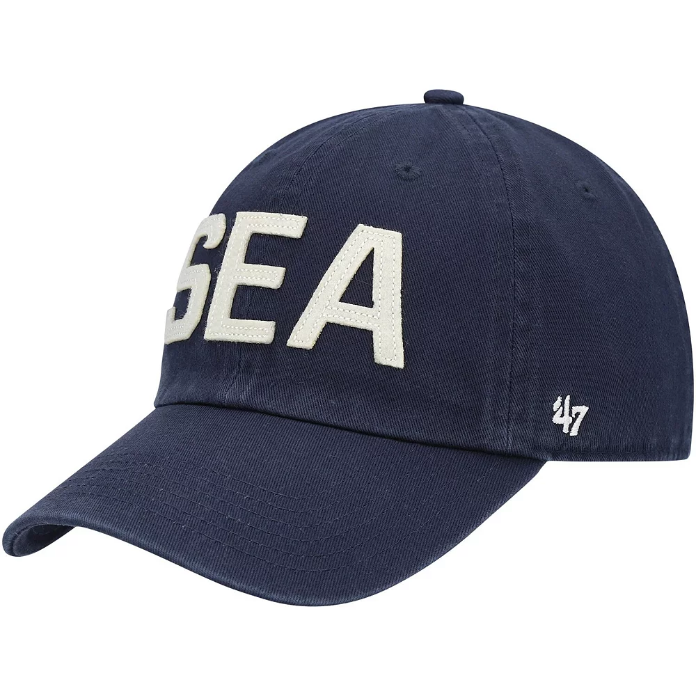 Women's '47 College Navy Seattle Seahawks Finley Clean Up Adjustable Hat 1 Women's '47 College Navy Seattle Seahawks Finley Clean Up Adjustable Hat