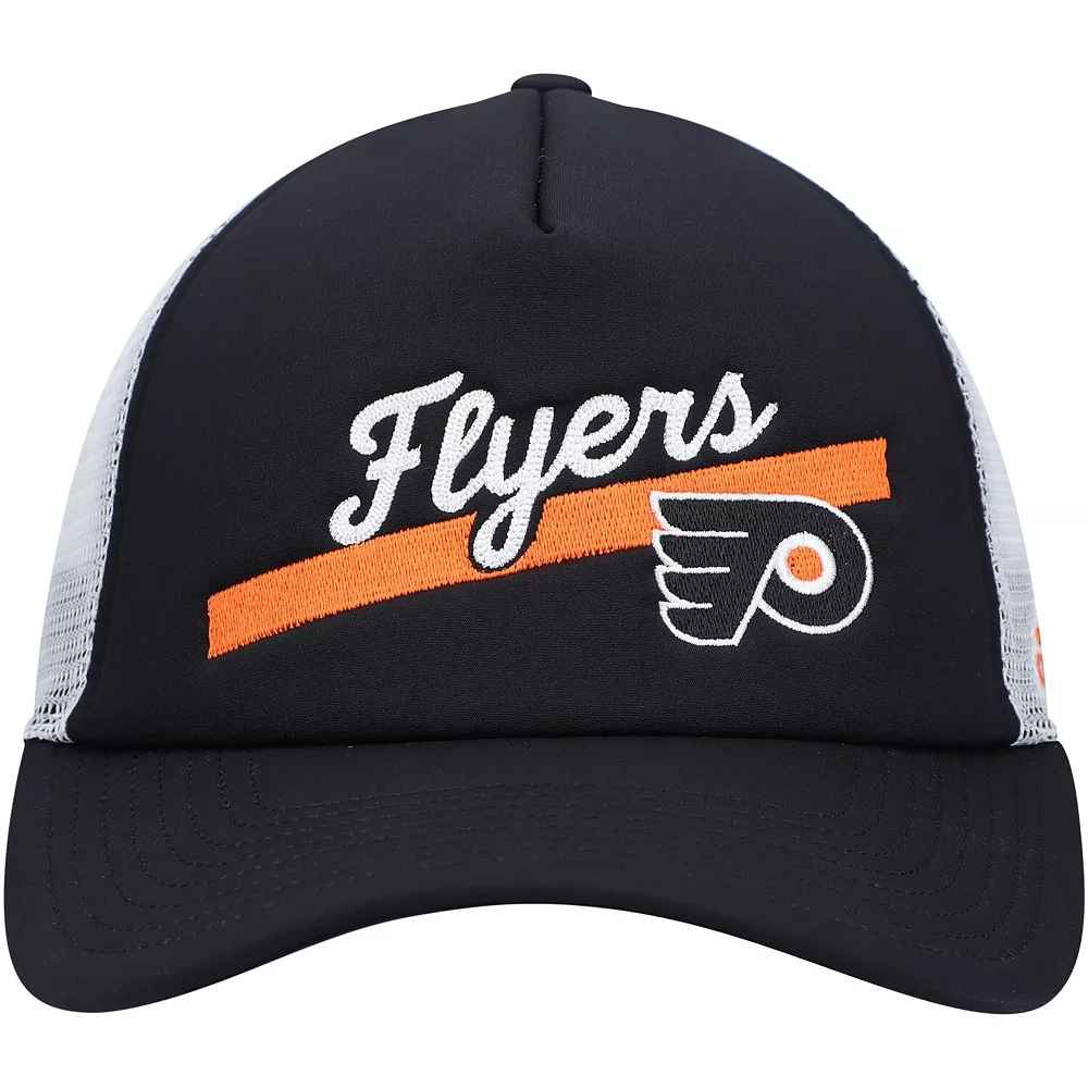 Women's Adidas Black/White Philadelphia Flyers Foam Trucker Snapback Hat 2 Women's Adidas Black/White Philadelphia Flyers Foam Trucker Snapback Hat - Image 2