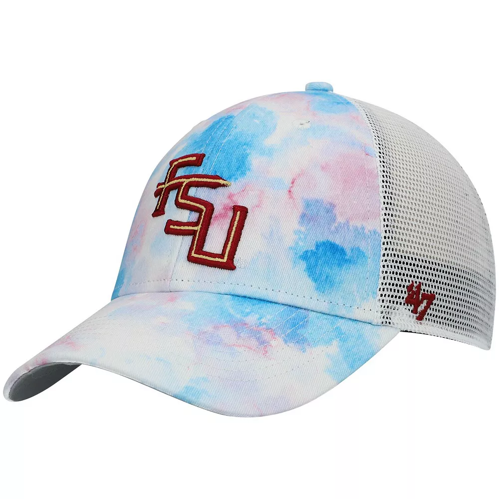Unbranded Women's '47 White Florida State Seminoles Casey MVP Trucker Snapback Hat - Image 2