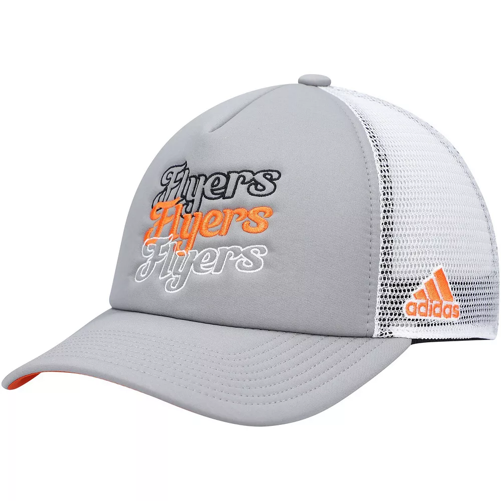 Women's Adidas Gray/White Philadelphia Flyers Foam Trucker Snapback Hat 1 Women's Adidas Gray/White Philadelphia Flyers Foam Trucker Snapback Hat