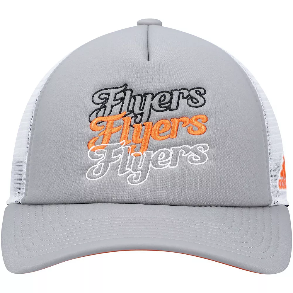 Women's Adidas Gray/White Philadelphia Flyers Foam Trucker Snapback Hat 2 Women's Adidas Gray/White Philadelphia Flyers Foam Trucker Snapback Hat - Image 2