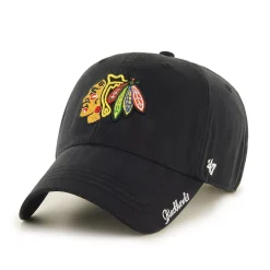 Unbranded Women's '47 Black Chicago Blackhawks Team Miata Clean Up Adjustable Hat