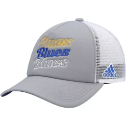 Women's Adidas Gray/White St. Louis Blues Foam Trucker Snapback Hat -SHED RAIN Sales Store 5683512 ALT