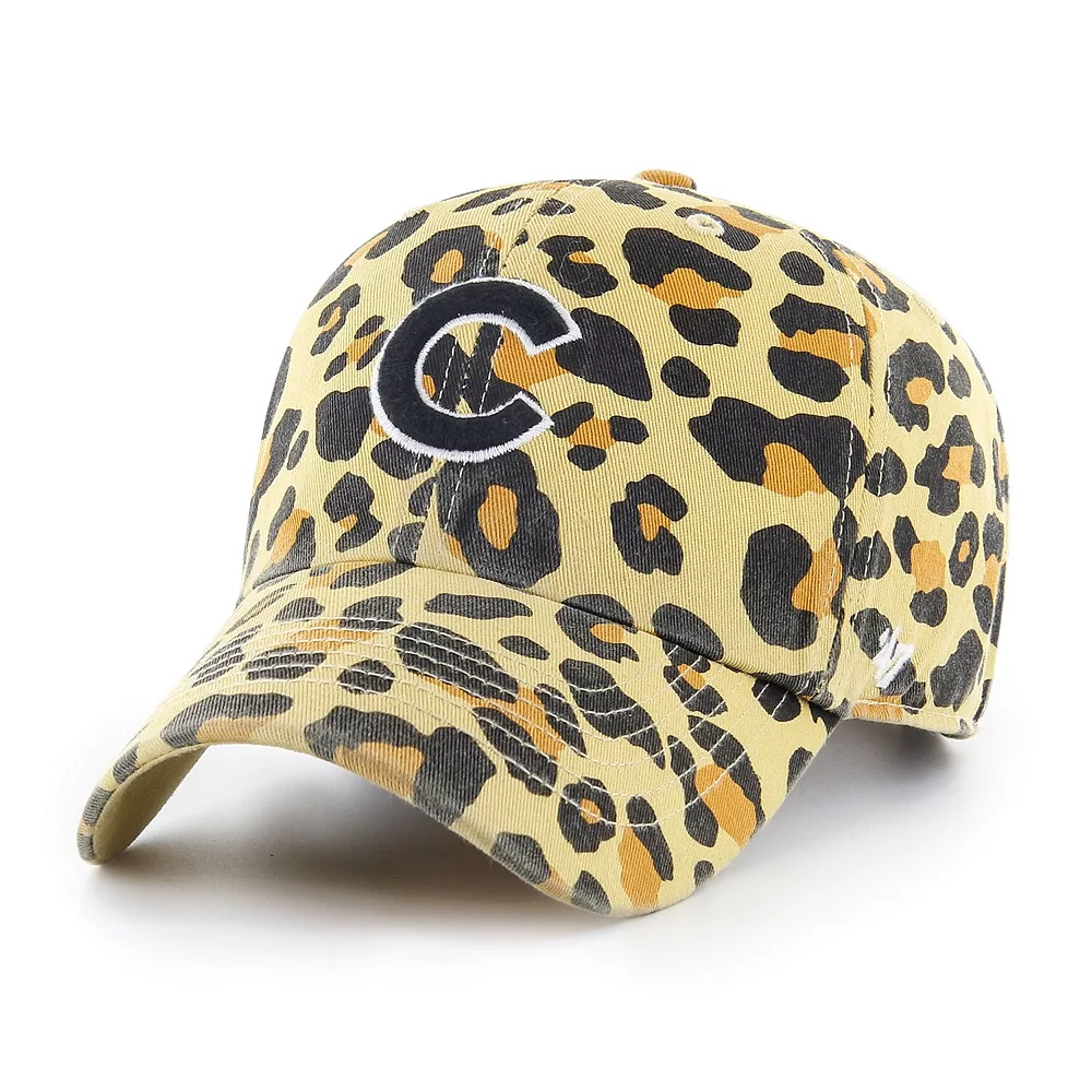 Women's '47 Chicago Cubs Tan Cheetah Clean Up Adjustable Hat 1 Women's '47 Chicago Cubs Tan Cheetah Clean Up Adjustable Hat