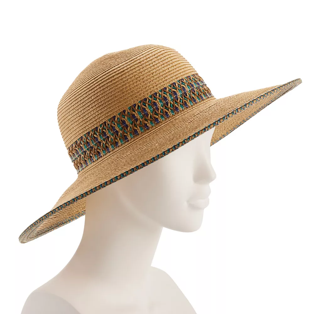 Women's Nine West Multicolor Lace Inset Floppy Hat 2 Women's Nine West Multicolor Lace Inset Floppy Hat - Image 2