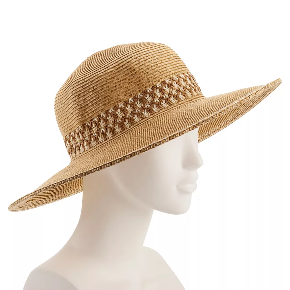 Women's Nine West Multicolor Lace Inset Floppy Hat 3 Women's Nine West Multicolor Lace Inset Floppy Hat - Image 3