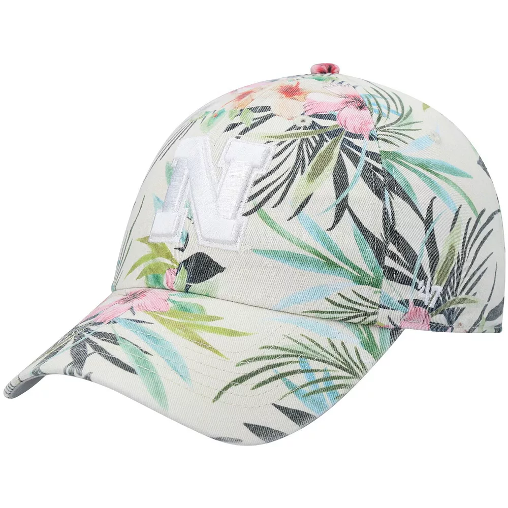 Women's '47 White Nebraska Huskers Bloom Clean Up Adjustable Hat 1 Women's '47 White Nebraska Huskers Bloom Clean Up Adjustable Hat