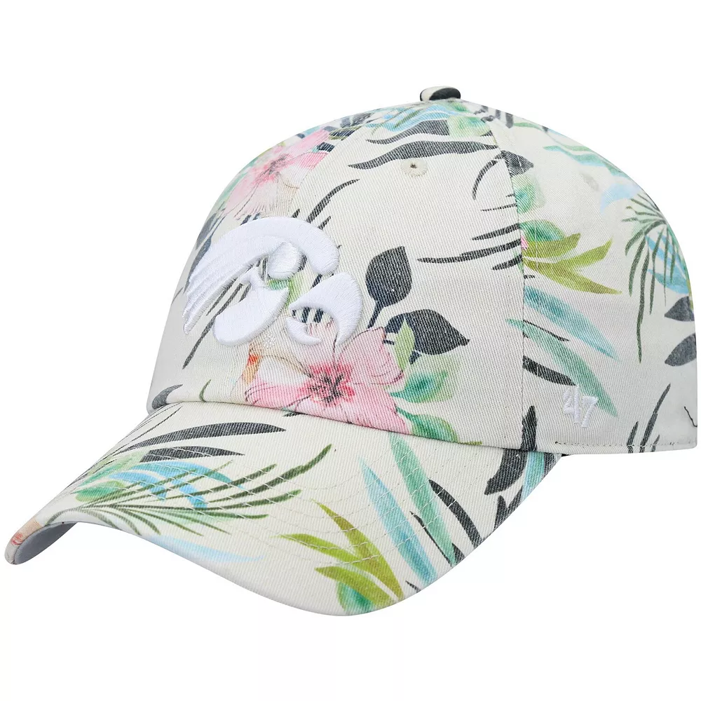 Women's '47 White Iowa Hawkeyes Bloom Clean Up Adjustable Hat 1 Women's '47 White Iowa Hawkeyes Bloom Clean Up Adjustable Hat