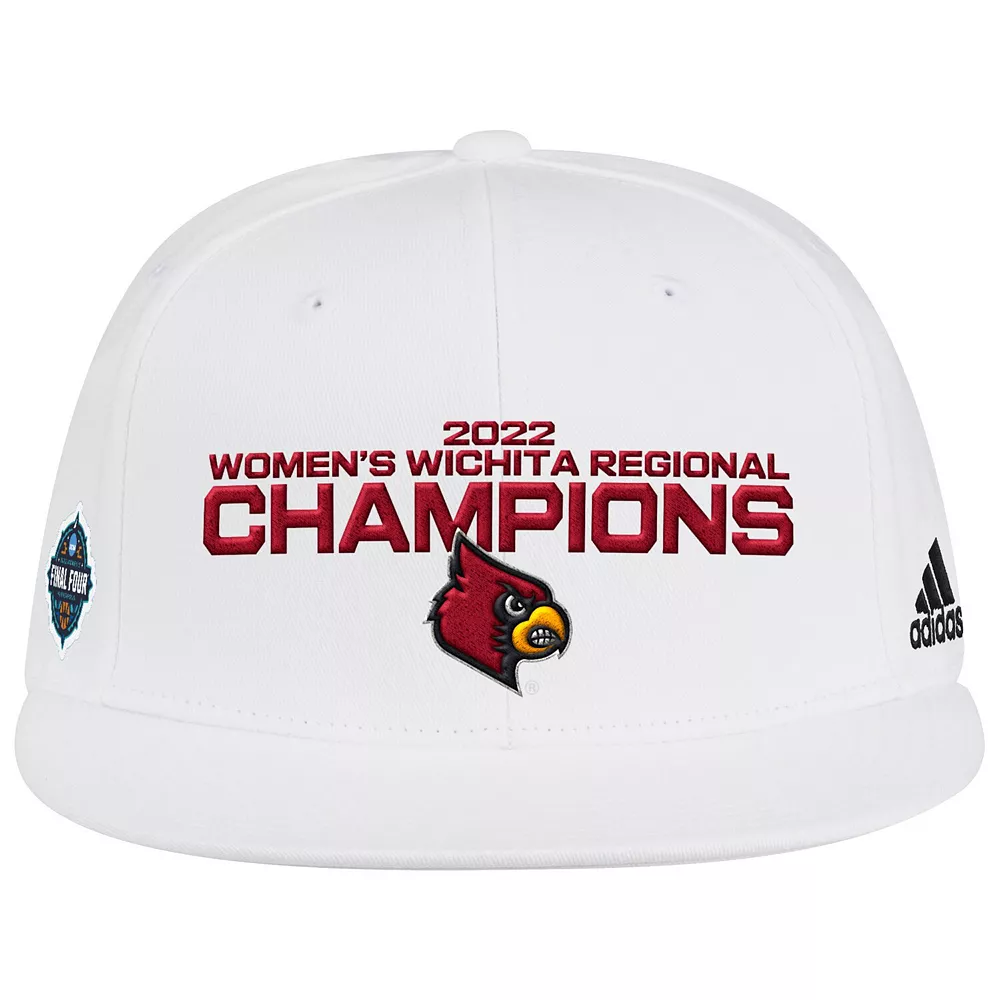 Women's Adidas White Louisville Cardinals 2022 NCAA Women's Basketball Tournament March Madness Final Four Regional Champions Locker Room Adjustable Hat 1 Women's Adidas White Louisville Cardinals 2022 NCAA Women's Basketball Tournament March Madness Final Four Regional Champions Locker Room Adjustable Hat