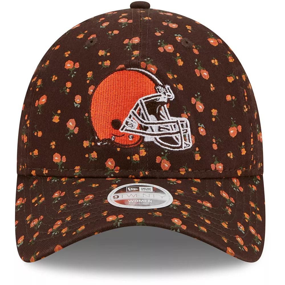 Women's New Era Brown Cleveland Browns Floral 9TWENTY Adjustable Hat 3 Women's New Era Brown Cleveland Browns Floral 9TWENTY Adjustable Hat - Image 3