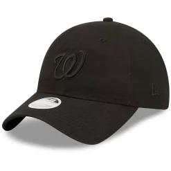 Women's New Era Washington Nationals Black On Black Core Classic II 9TWENTY Adjustable Hat -SHED RAIN Sales Store 5823924 ALT