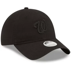 Women's New Era Washington Nationals Black On Black Core Classic II 9TWENTY Adjustable Hat -SHED RAIN Sales Store 5823924 ALT3