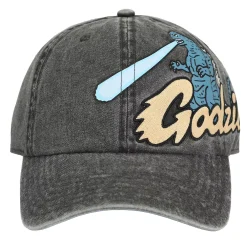 Licensed Character Women's Godzilla Side Embroidery Grey Dye Hat