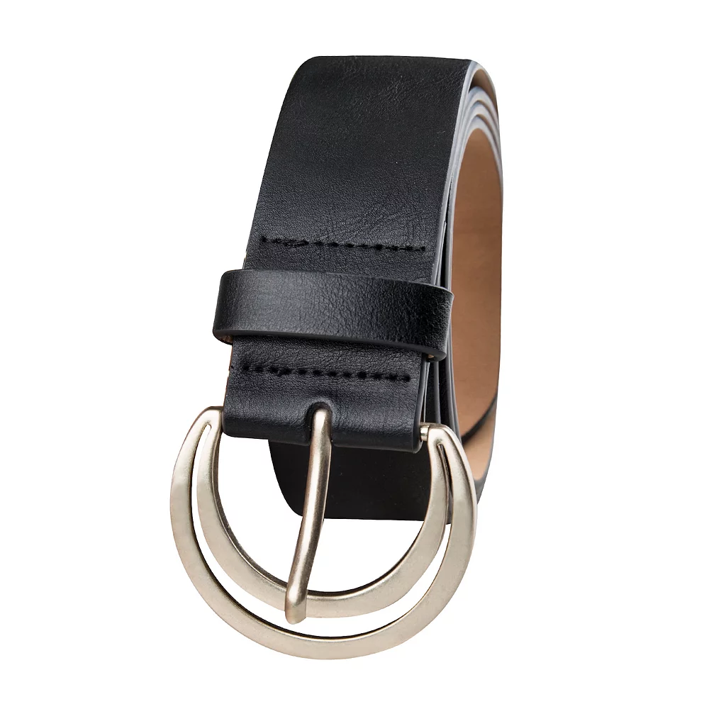 Women's LC Lauren Conrad Crescent Cut-Out Retro Buckle Belt In Regular & Plus 3 Women's LC Lauren Conrad Crescent Cut-Out Retro Buckle Belt In Regular & Plus - Image 3