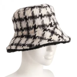 Alternative view of Women's Nine West Reversible Houndstooth Faux Fur Bucket Hat