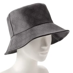 Women's Nine West Vegan Leather Lattice Pattern Bucket Hat -SHED RAIN Sales Store 5921334 ALT