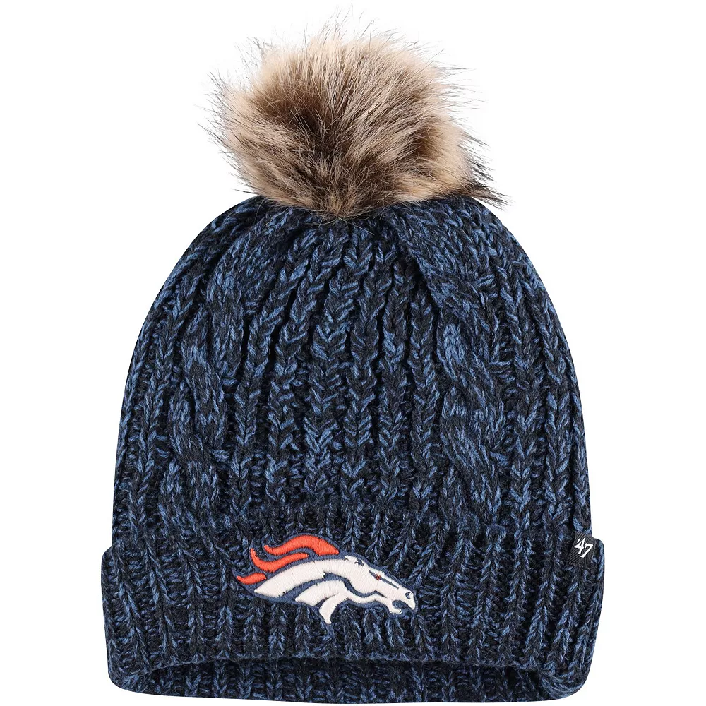 Unbranded Women's '47 Navy Denver Broncos Logo Meeko Cuffed Knit Hat With Pom 1 Unbranded Women's '47 Navy Denver Broncos Logo Meeko Cuffed Knit Hat With Pom