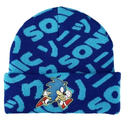 Licensed Character Sonic Flat Embroidery Knit Beanie