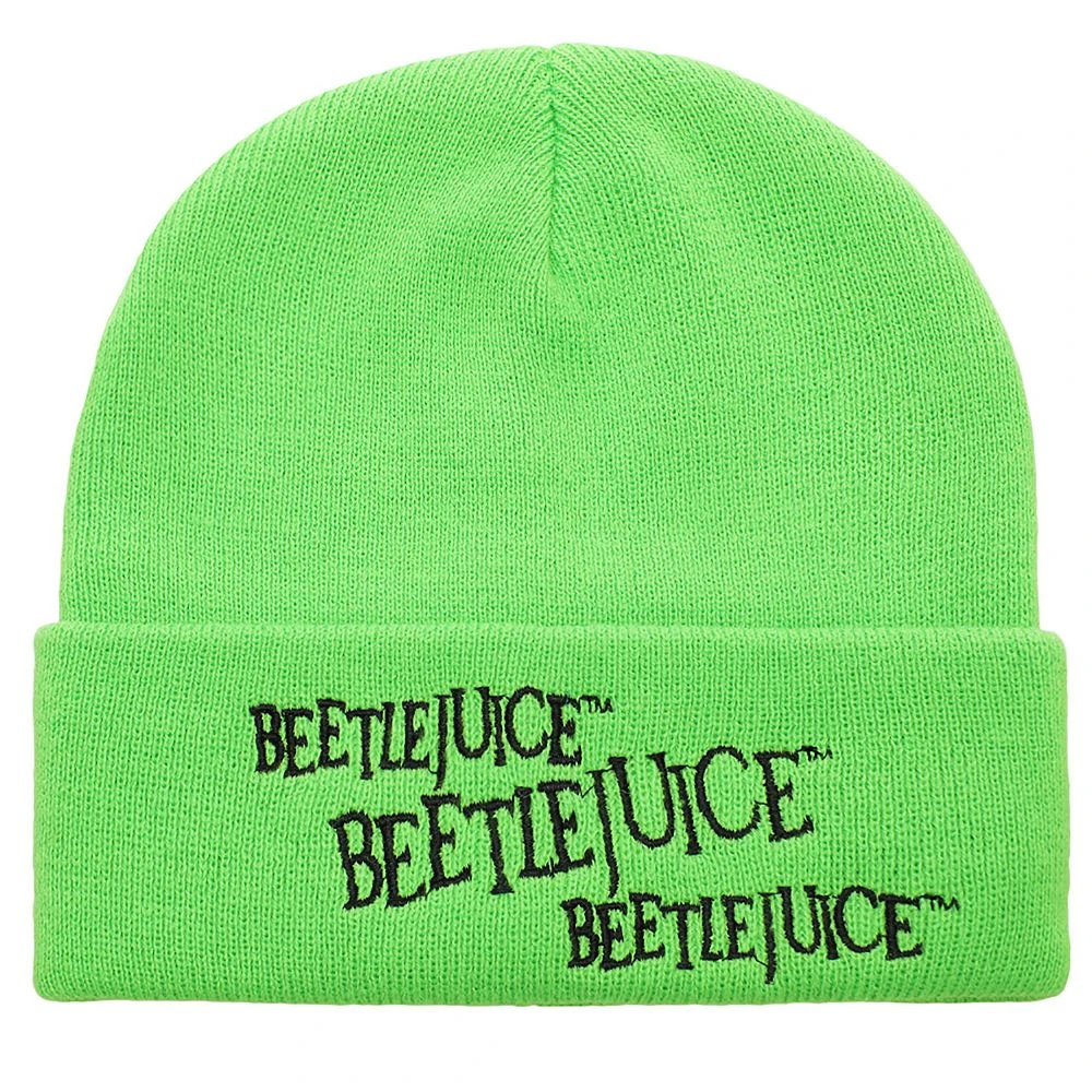 Licensed Character Beetlejuice Neon Green Knit Beanie