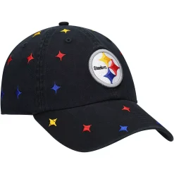 Women's '47 Black Pittsburgh Steelers Multi Confetti Clean Up Adjustable Hat -SHED RAIN Sales Store 5937693 ALT3