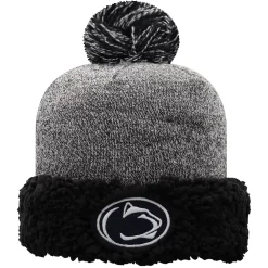 Women's Top Of The World Black Penn State Nittany Lions Snug Cuffed Knit Hat With Pom