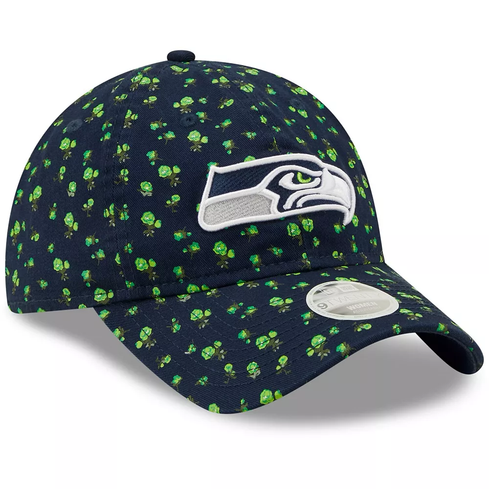 Women's New Era College Navy Seattle Seahawks Floral 9TWENTY Adjustable Hat 4 Women's New Era College Navy Seattle Seahawks Floral 9TWENTY Adjustable Hat - Image 4