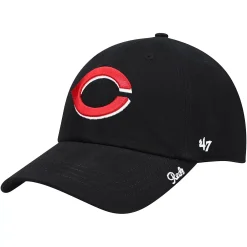 Alternative view of '47 BRAND Women's '47 Black Cincinnati Reds Team Miata Clean Up Adjustable Hat