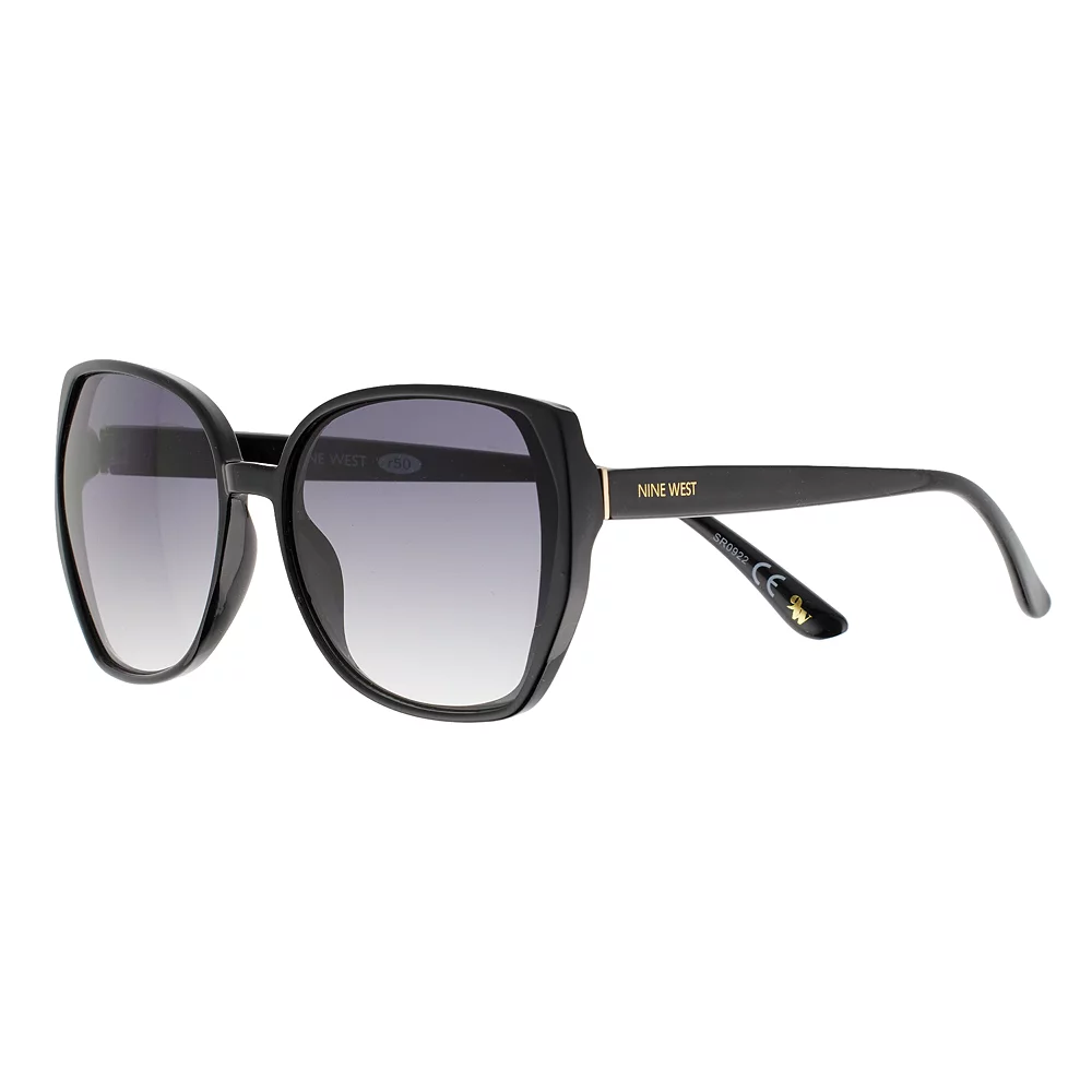 Women's Nine West 60mm Square Geometric Gradient Sunglasses