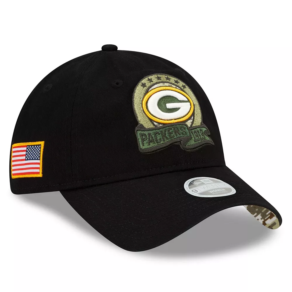 Women's New Era Black Green Bay Packers 2022 Salute To Service 9TWENTY Adjustable Hat 2 Women's New Era Black Green Bay Packers 2022 Salute To Service 9TWENTY Adjustable Hat - Image 2