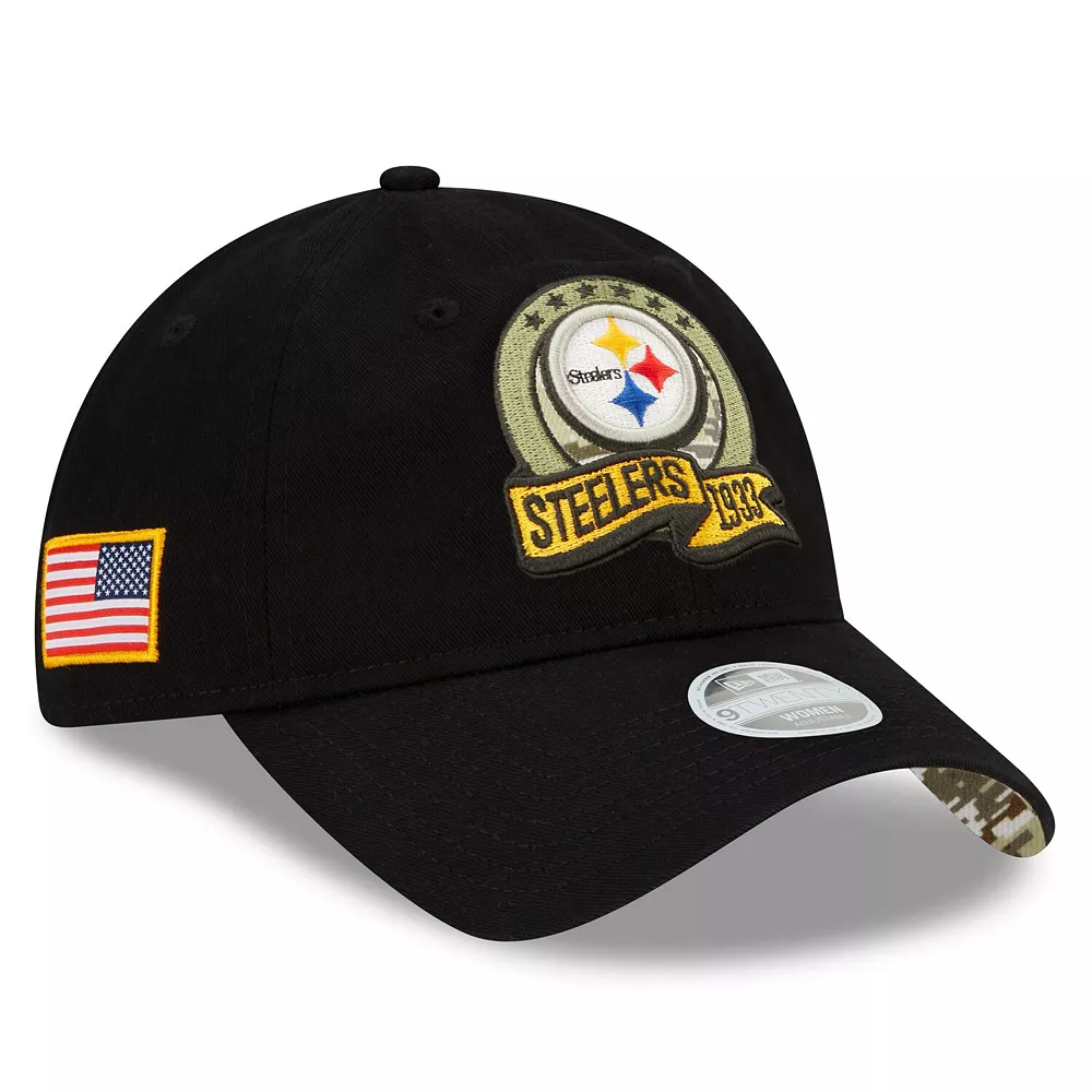 Women's New Era Black Pittsburgh Steelers 2022 Salute To Service 9TWENTY Adjustable Hat 1 Women's New Era Black Pittsburgh Steelers 2022 Salute To Service 9TWENTY Adjustable Hat