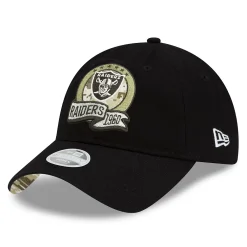 Women's New Era Black Las Vegas Raiders 2022 Salute To Service 9TWENTY Adjustable Hat -SHED RAIN Sales Store 6125693 ALT3