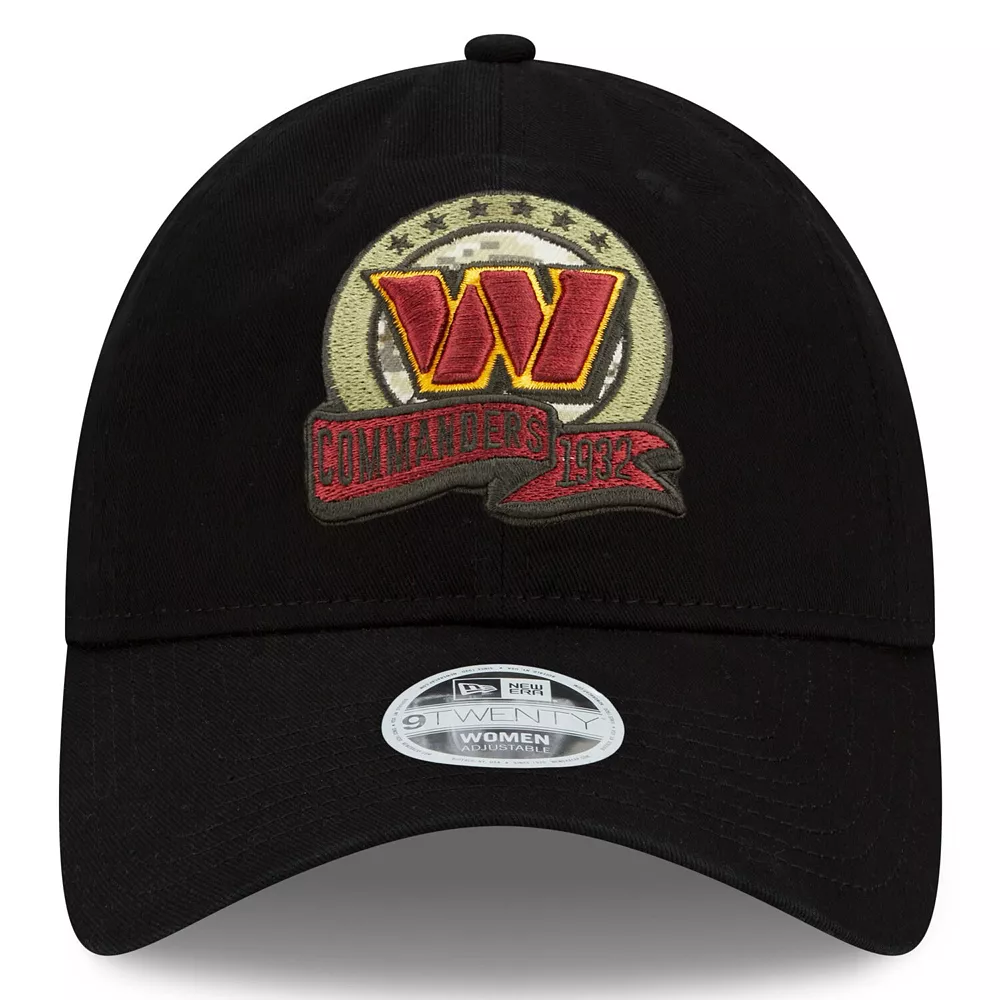 Women's New Era Black Washington Commanders 2022 Salute To Service 9TWENTY Adjustable Hat 3 Women's New Era Black Washington Commanders 2022 Salute To Service 9TWENTY Adjustable Hat - Image 3
