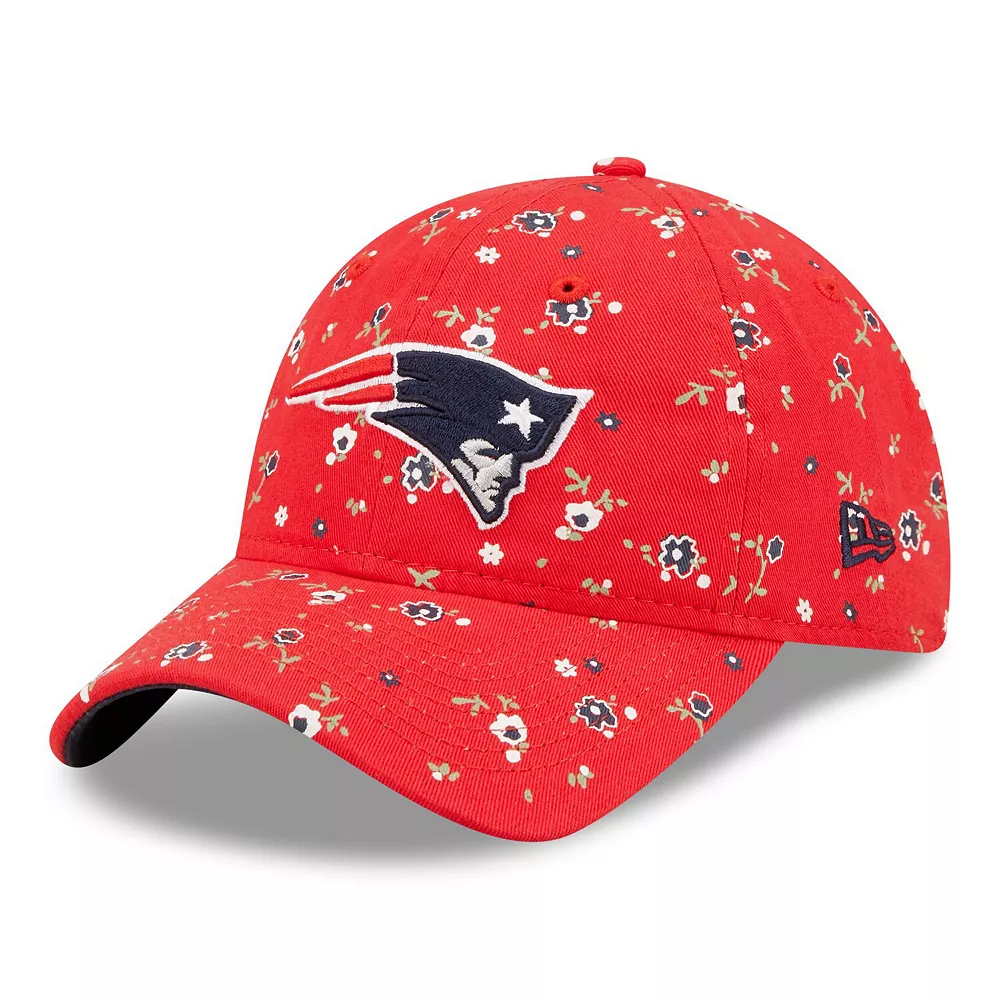 Women's New Era Red New England Patriots Floral 9TWENTY Adjustable Hat 2 Women's New Era Red New England Patriots Floral 9TWENTY Adjustable Hat - Image 2