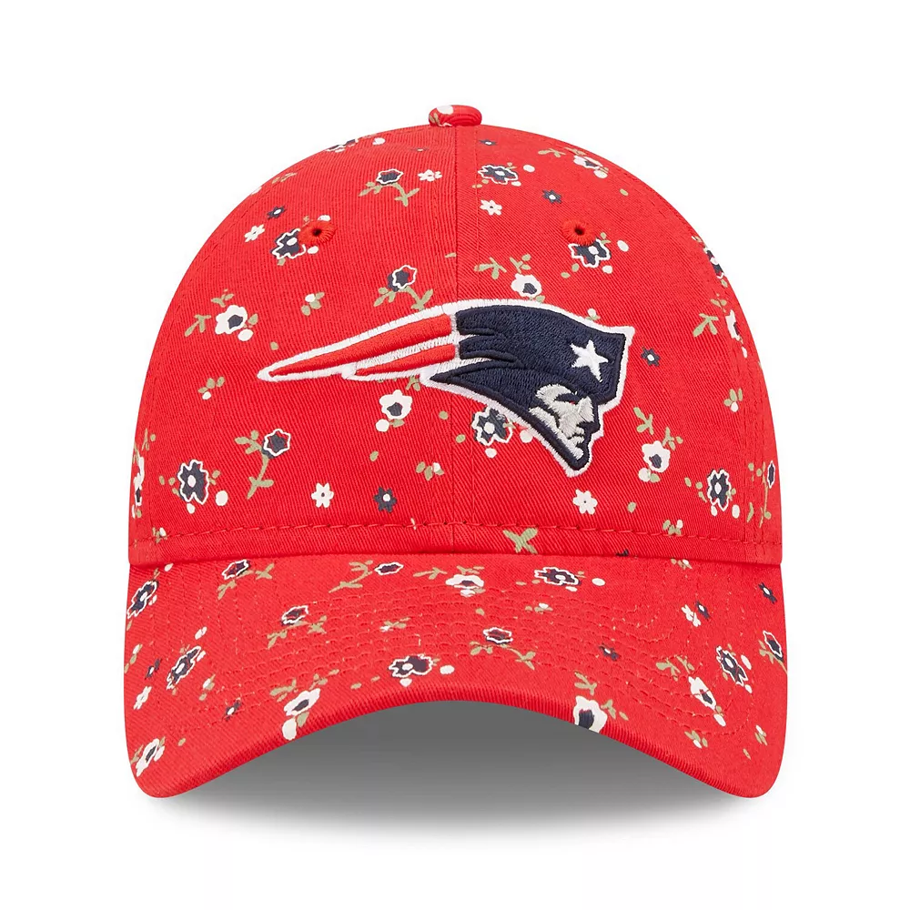 Women's New Era Red New England Patriots Floral 9TWENTY Adjustable Hat 3 Women's New Era Red New England Patriots Floral 9TWENTY Adjustable Hat - Image 3