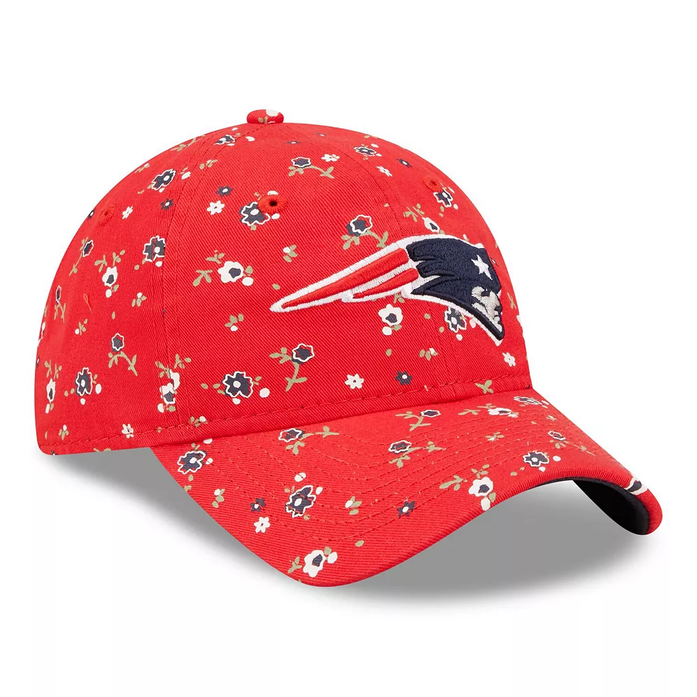 Women's New Era Red New England Patriots Floral 9TWENTY Adjustable Hat 4 Women's New Era Red New England Patriots Floral 9TWENTY Adjustable Hat - Image 4