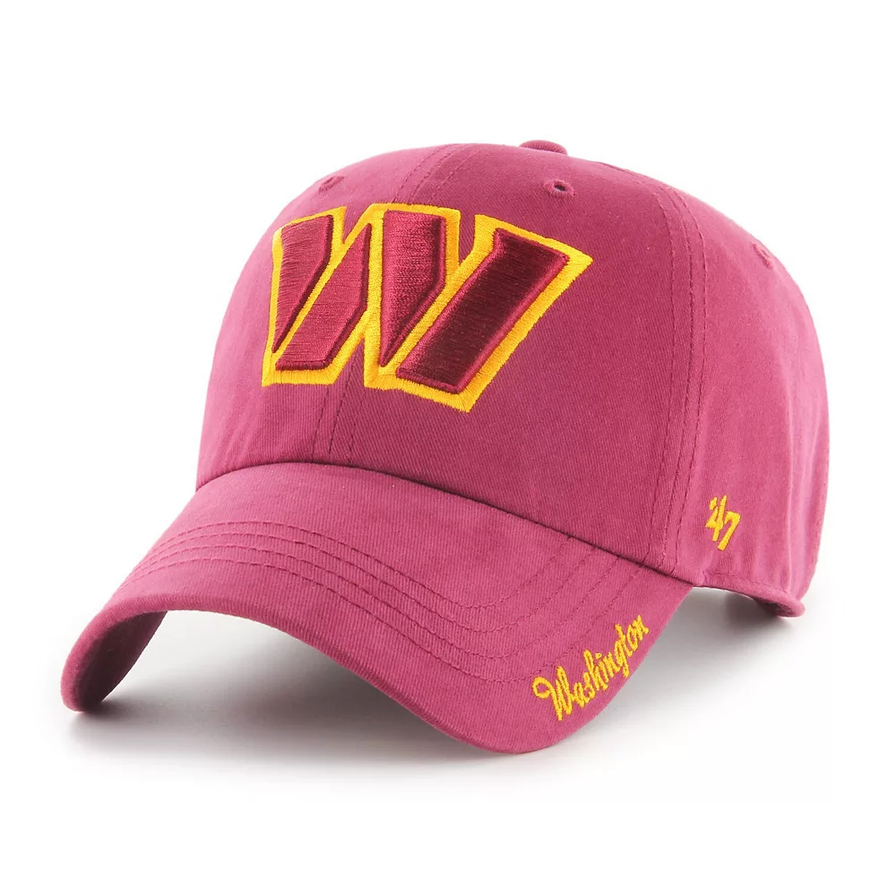 Women's '47 Burgundy Washington Commanders Miata Clean Up Primary Adjustable Hat 1 Women's '47 Burgundy Washington Commanders Miata Clean Up Primary Adjustable Hat