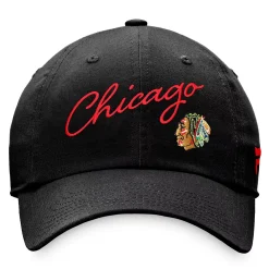 Women's Fanatics Branded Black Chicago Blackhawks True Classic Retro Script Adjustable Hat 6 Women's Fanatics Branded Black Chicago Blackhawks True Classic Retro Script Adjustable Hat -SHED RAIN Sales Store 6154398 ALT2