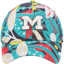 Women's '47 Charcoal Michigan Wolverines Plumeria Clean Up Adjustable Hat -SHED RAIN Sales Store 6155162 ALT2