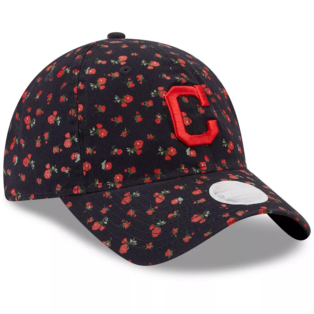 Women's New Era Navy Cleveland Indians Floral 9TWENTY Adjustable Hat 4 Women's New Era Navy Cleveland Indians Floral 9TWENTY Adjustable Hat - Image 4