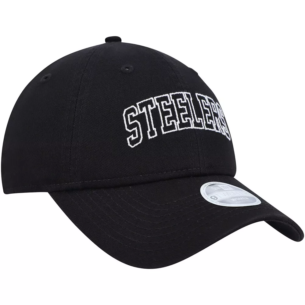 Women's New Era Black Pittsburgh Steelers Collegiate 9TWENTY Adjustable Hat 4 Women's New Era Black Pittsburgh Steelers Collegiate 9TWENTY Adjustable Hat - Image 4