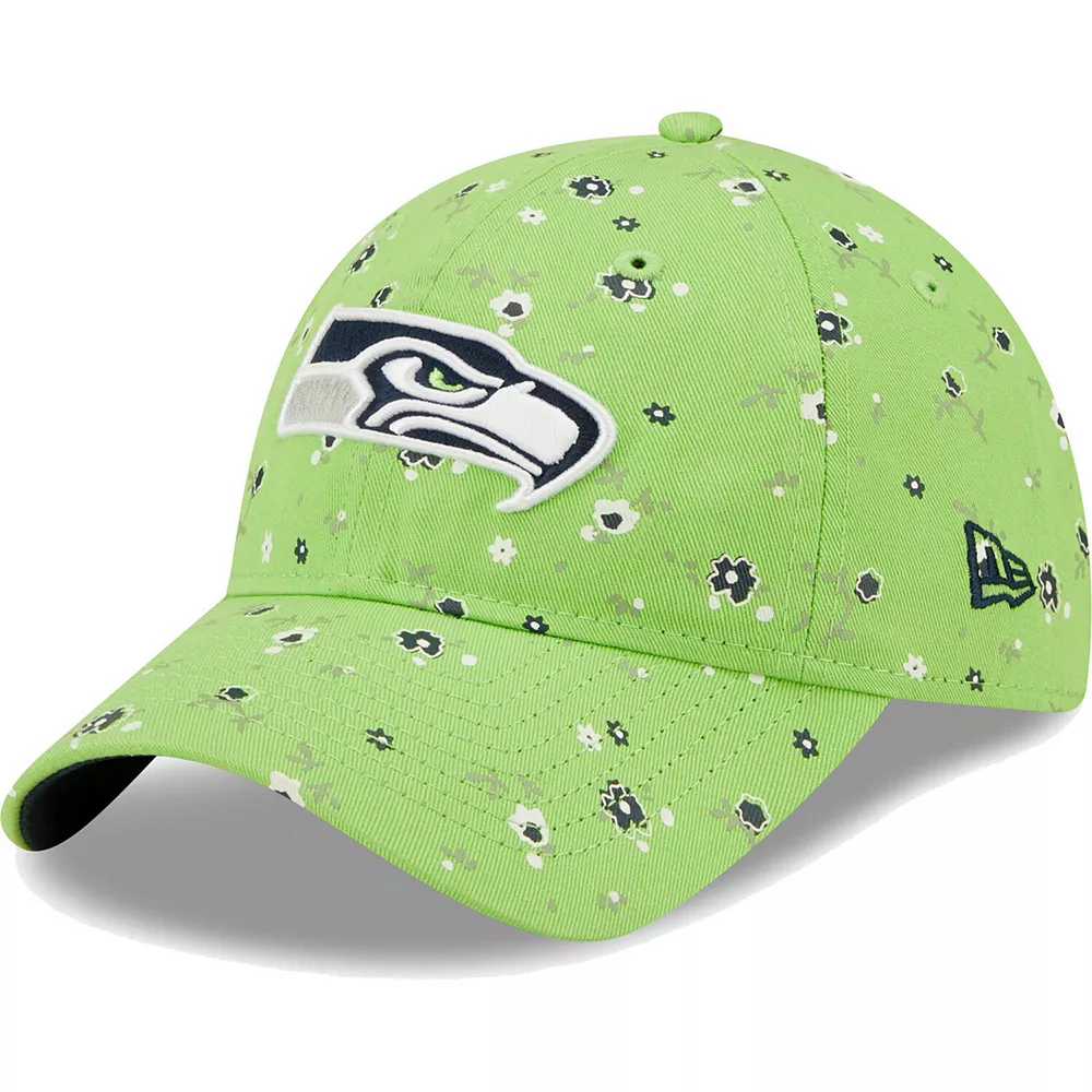 Women's New Era Neon Green Seattle Seahawks Floral 9TWENTY Adjustable Hat 1 Women's New Era Neon Green Seattle Seahawks Floral 9TWENTY Adjustable Hat