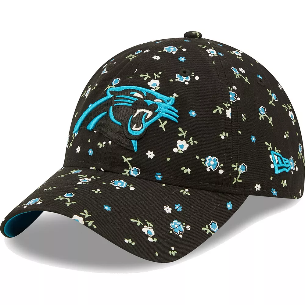 Women's New Era Black Carolina Panthers Floral 9TWENTY Adjustable Hat 2 Women's New Era Black Carolina Panthers Floral 9TWENTY Adjustable Hat - Image 2