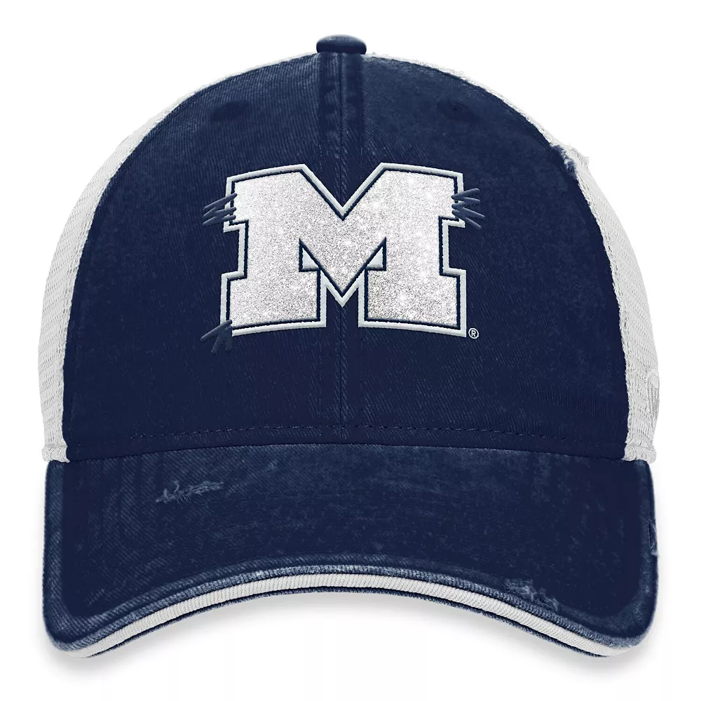 Unbranded Women's Top Of The World Navy/White Michigan Wolverines Radiant Trucker Snapback Hat 3 Unbranded Women's Top Of The World Navy/White Michigan Wolverines Radiant Trucker Snapback Hat - Image 3