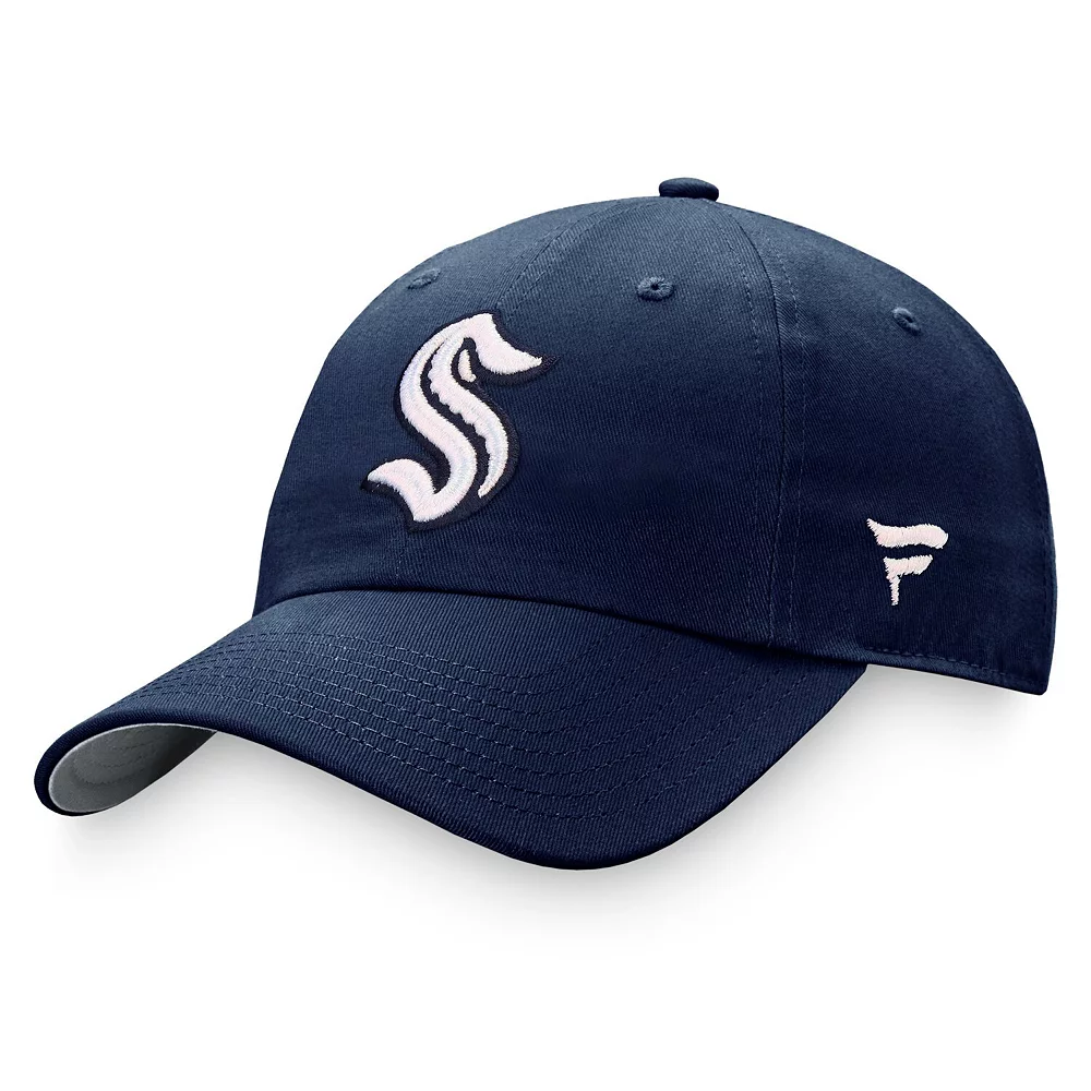 Women's Fanatics Branded Deep Sea Blue Seattle Kraken Iconic Glimmer Adjustable Hat 1 Women's Fanatics Branded Deep Sea Blue Seattle Kraken Iconic Glimmer Adjustable Hat