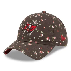 Women's New Era Pewter Tampa Bay Buccaneers Floral 9TWENTY Adjustable Hat -SHED RAIN Sales Store 6160582 ALT