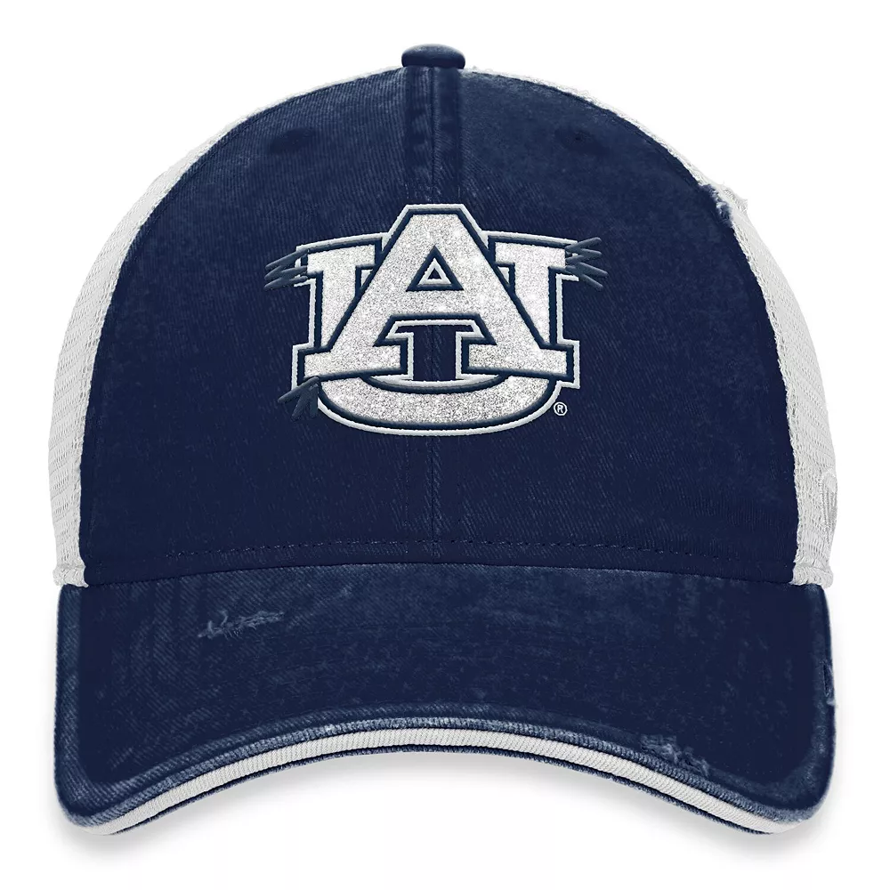 Women's Top Of The World Navy/White Auburn Tigers Radiant Trucker Snapback Hat 3 Women's Top Of The World Navy/White Auburn Tigers Radiant Trucker Snapback Hat - Image 3
