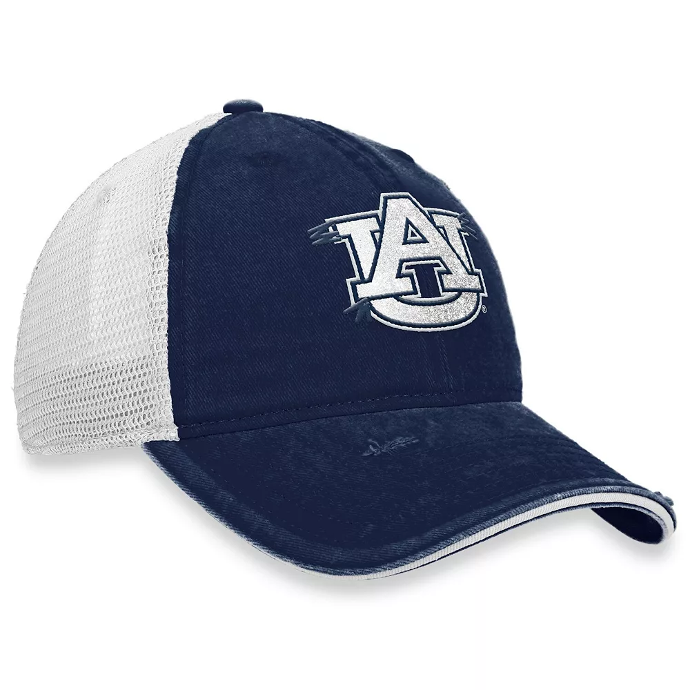 Women's Top Of The World Navy/White Auburn Tigers Radiant Trucker Snapback Hat 4 Women's Top Of The World Navy/White Auburn Tigers Radiant Trucker Snapback Hat - Image 4