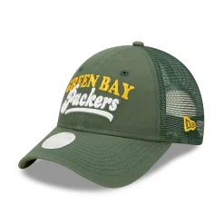 Women's New Era Green Green Bay Packers Team Trucker 9FORTY Snapback Hat -SHED RAIN Sales Store 6163969 ALT